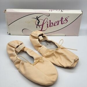 𝅺nib Liberts Split-Sole Leather Ballet Dance Slippers Adult 4M